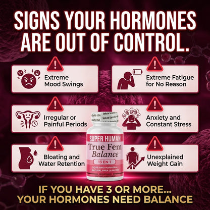 True Fem Balance — Equilibrio Hormonal Natural Para La Mujer Con 13 Ingredientes En 1 🌸