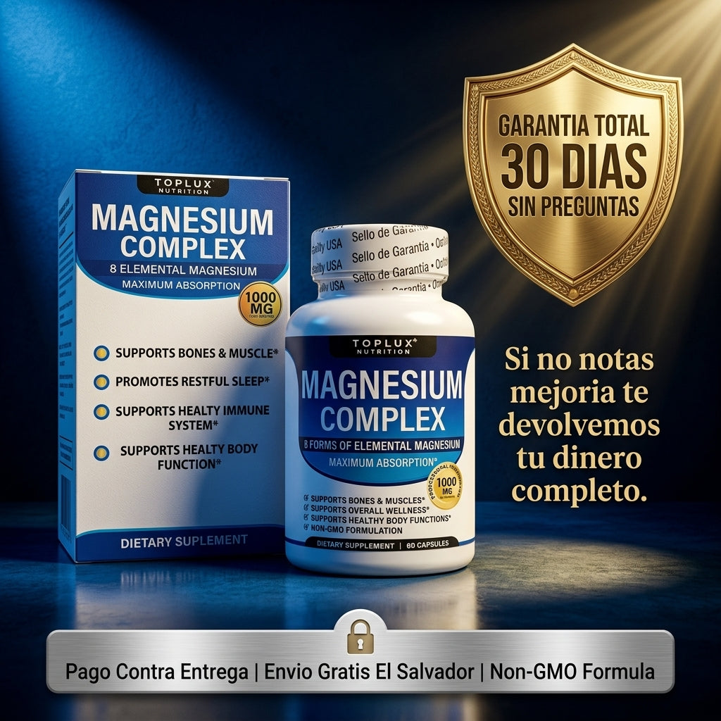 Magnesium Complex — Duerme Profundo, Relaja Tus Músculos y Fortalece Tu Cuerpo Con 8 Formas de Magnesio 💙