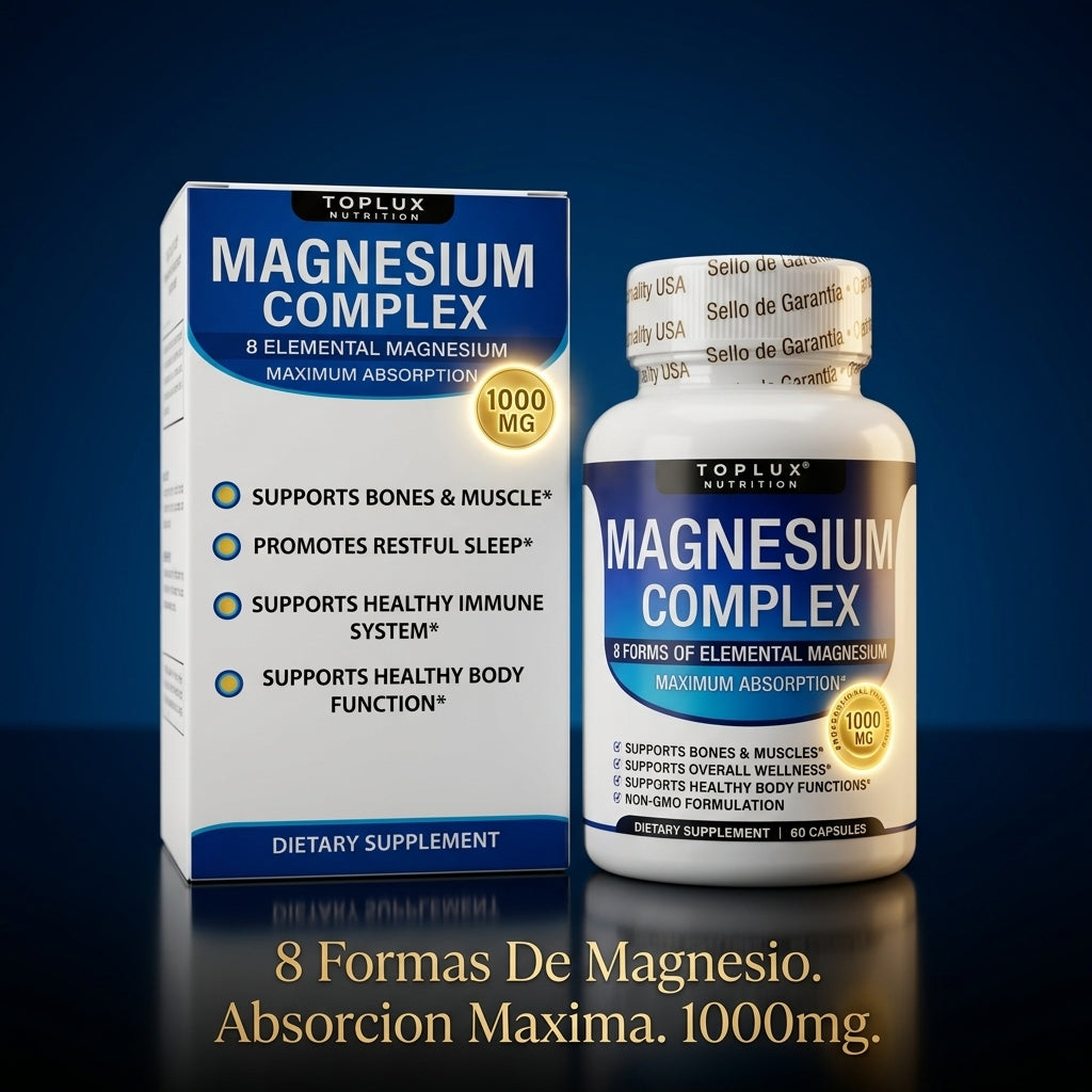 Magnesium Complex — Duerme Profundo, Relaja Tus Músculos y Fortalece Tu Cuerpo Con 8 Formas de Magnesio 💙