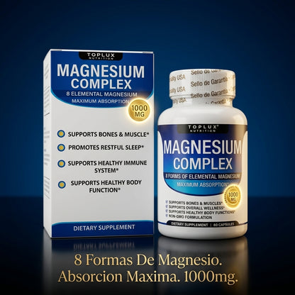 Magnesium Complex — Duerme Profundo, Relaja Tus Músculos y Fortalece Tu Cuerpo Con 8 Formas de Magnesio 💙
