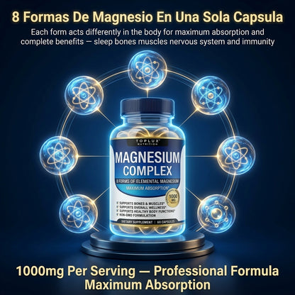 Magnesium Complex — Duerme Profundo, Relaja Tus Músculos y Fortalece Tu Cuerpo Con 8 Formas de Magnesio 💙