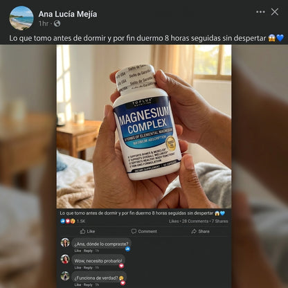 Magnesium Complex — Duerme Profundo, Relaja Tus Músculos y Fortalece Tu Cuerpo Con 8 Formas de Magnesio 💙