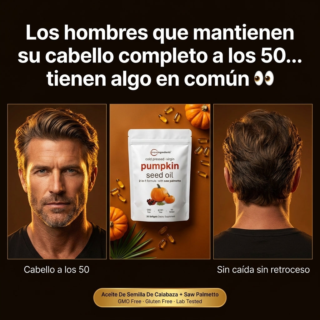Pumpkin Seed Oil — Apoya Tu Próstata, Mejora El Flujo Urinario y Duerme Sin Interrupciones Con Aceite De Calabaza + Saw Palmetto 🎃
