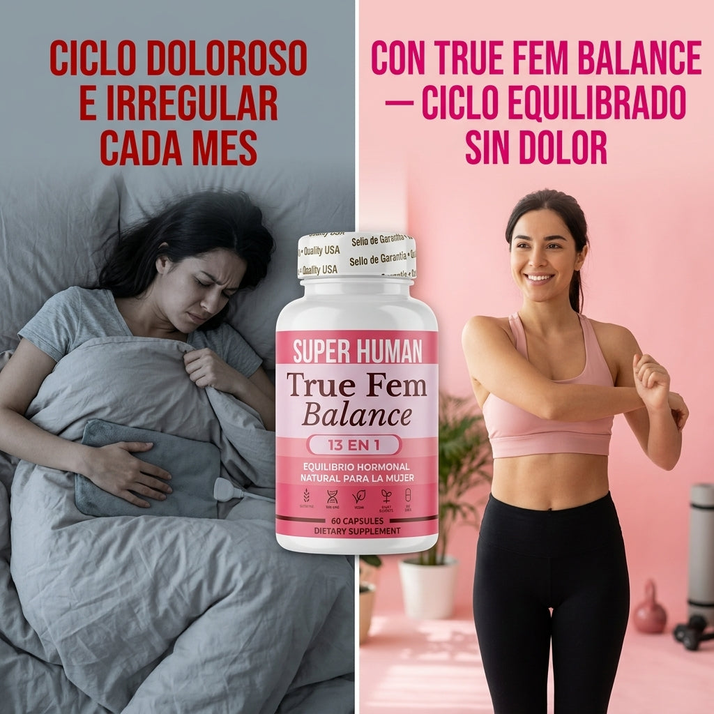 True Fem Balance — Equilibrio Hormonal Natural Para La Mujer Con 13 Ingredientes En 1 🌸