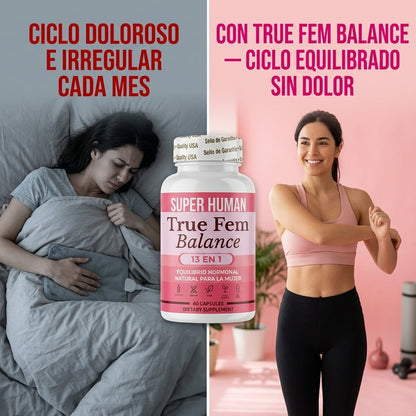 True Fem Balance — Equilibrio Hormonal Natural Para La Mujer Con 13 Ingredientes En 1 🌸
