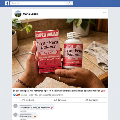 True Fem Balance — Equilibrio Hormonal Natural Para La Mujer Con 13 Ingredientes En 1 🌸